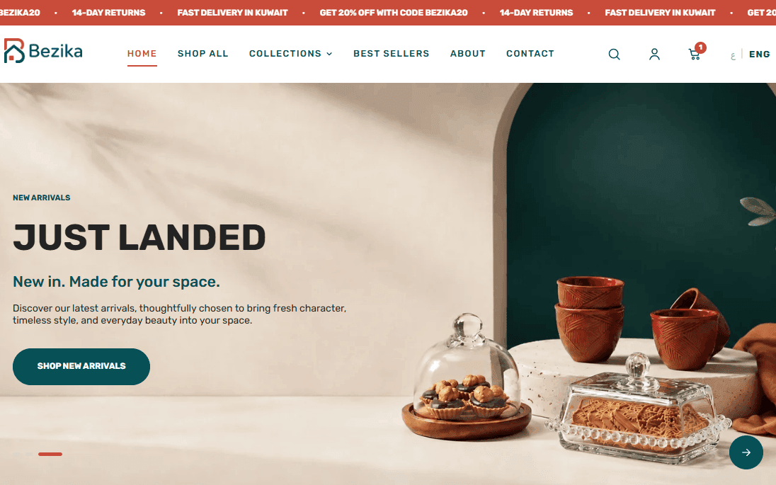 Bezika website screenshot